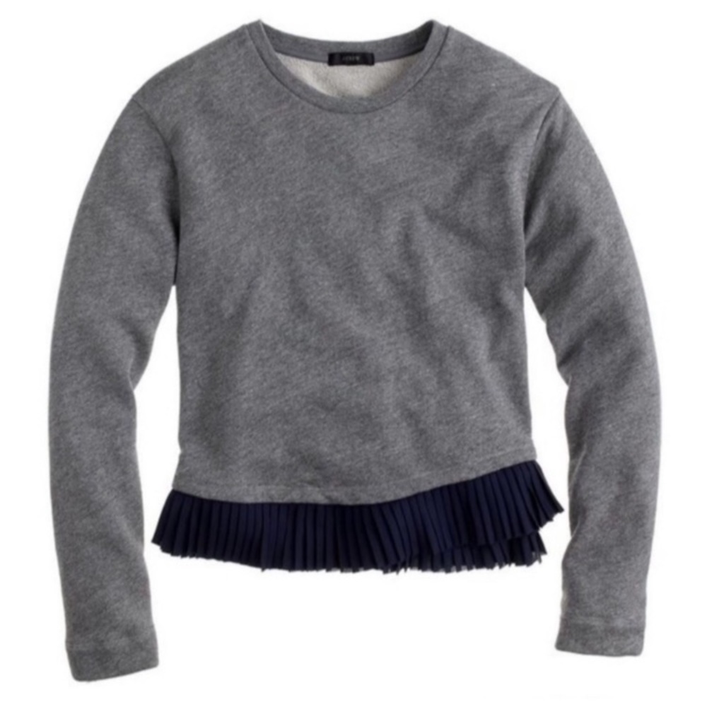 J Crew Ruffle Hem Sweatshirt